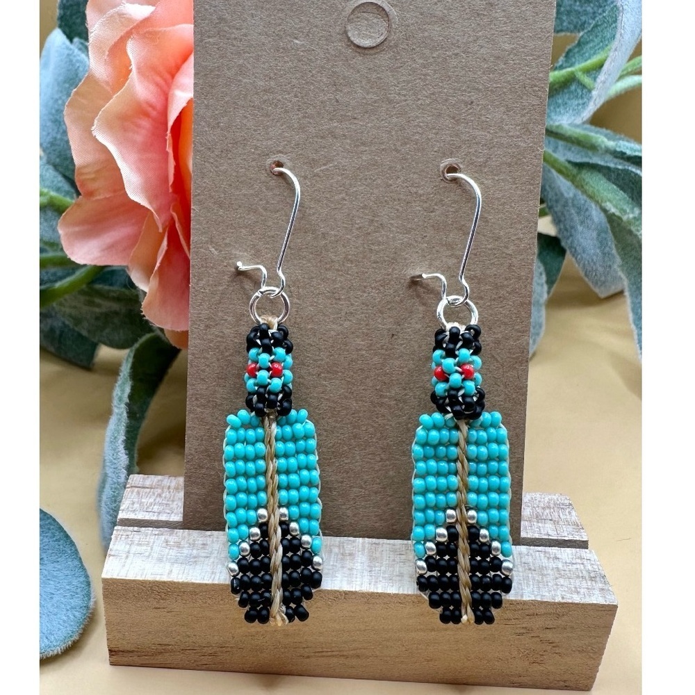 Beaded dangle earrings